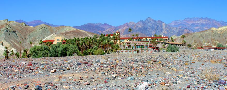 Death Valley, USA - May 25, 2012: The Furnace Creek Resort is located in Death Valley National Park in California.  It opened in the year 1927.