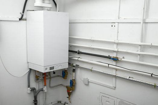 Boiler and pipes of the heating system of a house