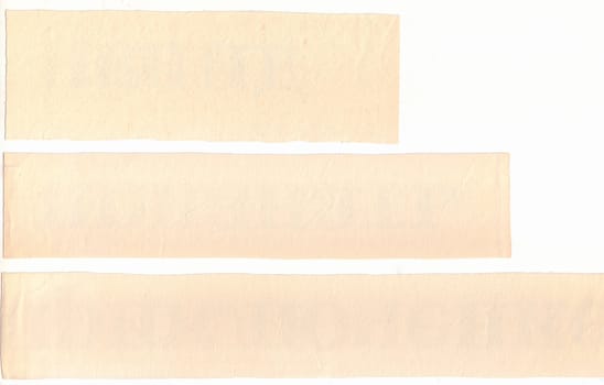 Collection Of Grunge Paper Pieces On White Background.
