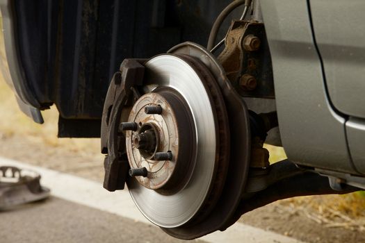 Changing wheels on a car