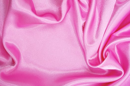 Smooth elegant pink silk can use as background 