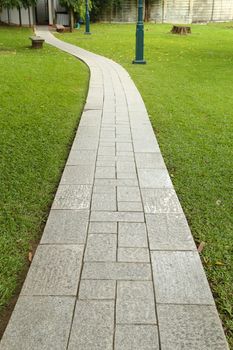 stone walkway in the garden