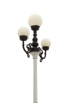 lamp post on white background (with clipping path)