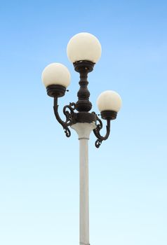 lamp post with blue sky