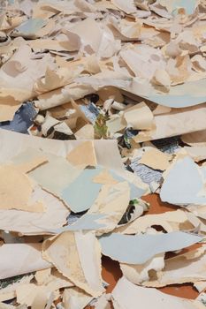 Closeup At Paper Waste Background