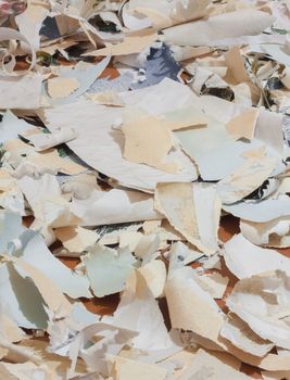 Closeup At Paper Waste Background