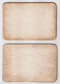 Vintage Old Retro Aged Paper Card Isolated On White Background. Vintage Paper Badges Xxl