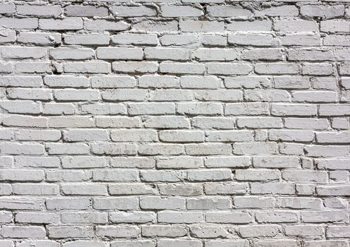 Old White Brick-Wall Close Up Background.