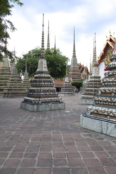 View of an ornate traditional Thai temple in Bangkok