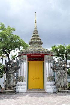 View of an ornate traditional Thai temple in Bangkok