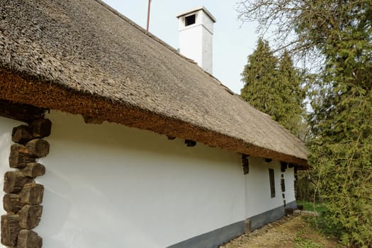 Old farmhouse with a thatched roof