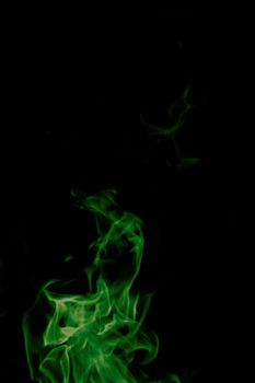 green flames of fire as  abstract backgorund