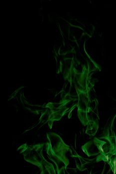 green flames of fire as  abstract backgorund