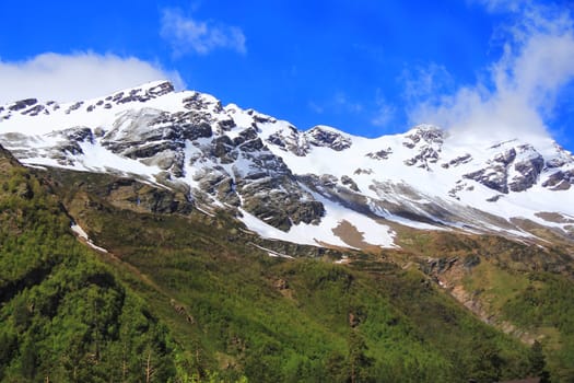 Image of beautiful landscape with Caucasus mountains