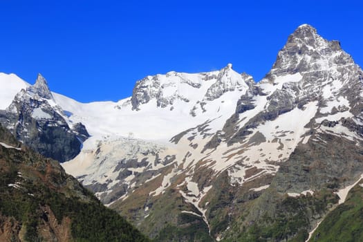 Image of beautiful landscape with Caucasus mountains