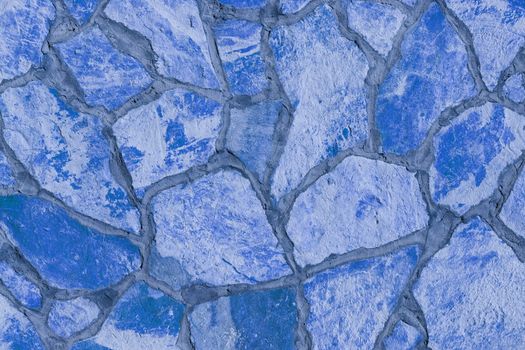 Background of a large stone wall texture (blue)