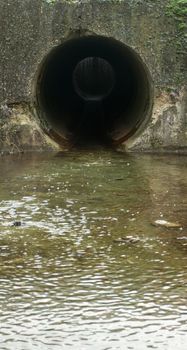 water drainage channel on black hole