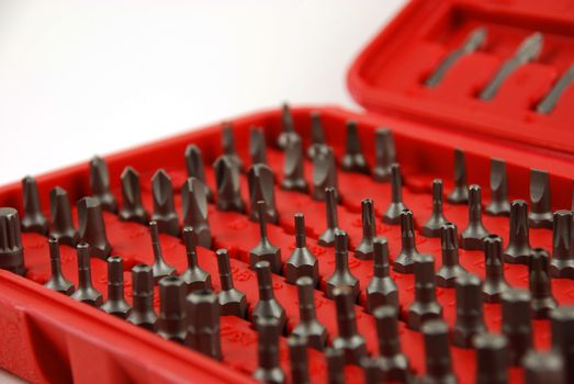 different interchangable bits for screwdriver