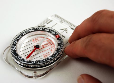 picture of a magentic compass for orientation