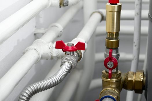 Pipes of a heating system
