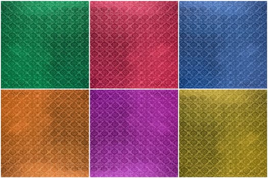 Set Of Old Glass Tiles Texture, Background  (Green, Blue, Red, Orange, Pink, Yellow)