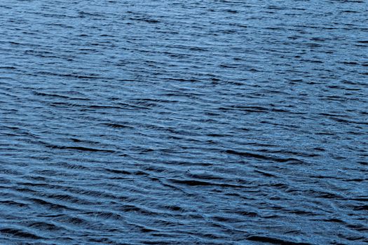 blue water surface on the wind