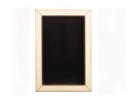 old wooden picture frame isolated on white background