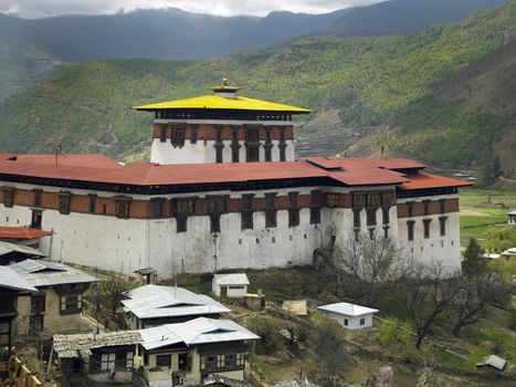 Paro Dzong Buddhist monastery in the Kingdom of Bhutan.