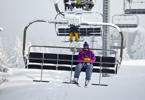 Chairlift on a ski resort