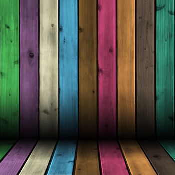 Background wood board texture with multi color