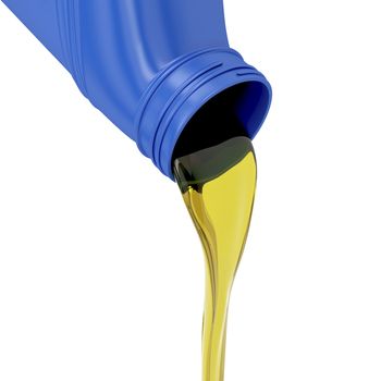 Flows out engine oil, 3d rendered image