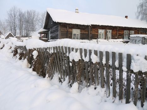 village in winter