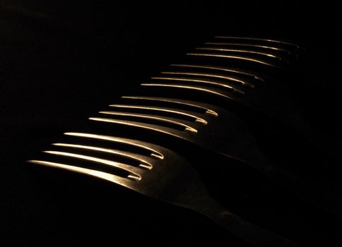 fork on a dark background