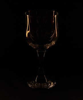 glass against a dark background