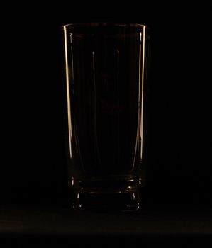 glass against a dark background