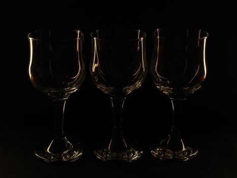 glass against a dark background