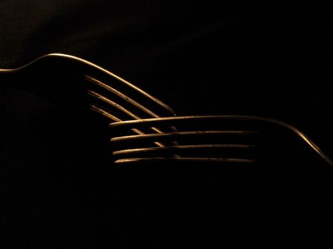 fork on a dark background