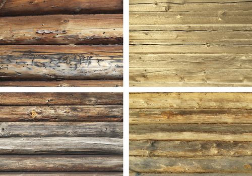 Timbered wall. Set