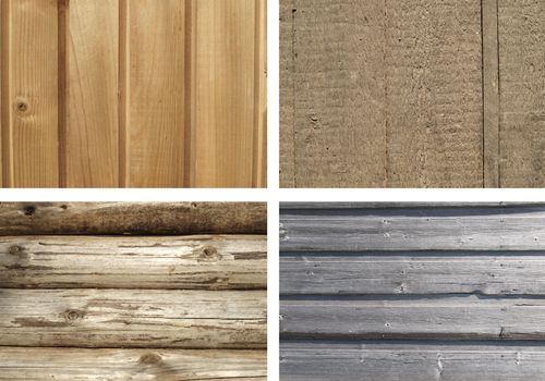 Timbered wall. Set