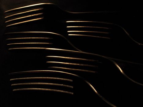 fork on a dark background