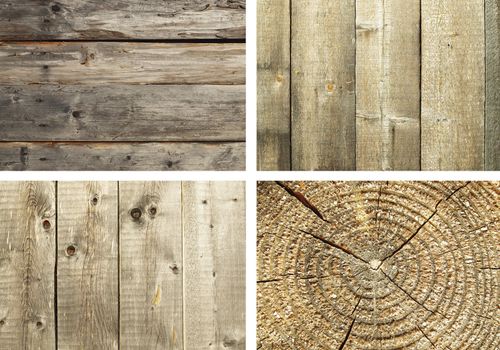 Timbered wall. Set