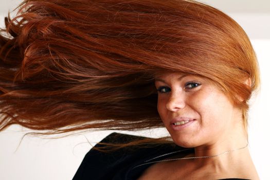 young beautiful redhead woman