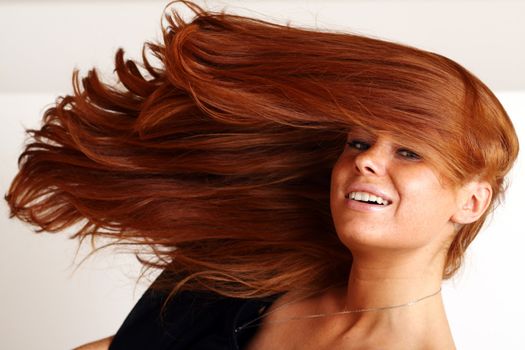 young beautiful redhead woman