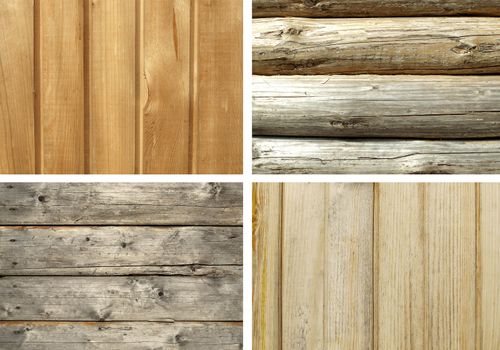 Timbered wall. Set