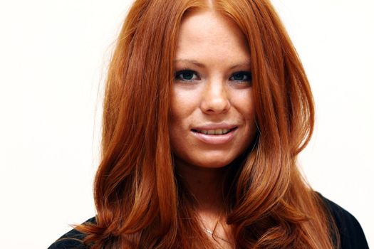 young beautiful redhead woman