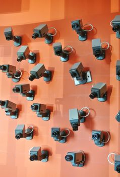 Many surveillance cameras 