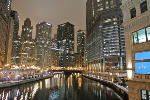 City lights of chicago