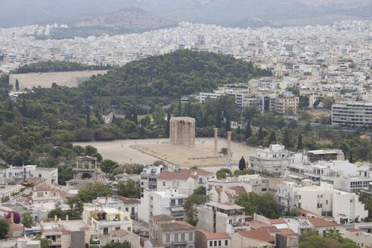 View on Athens from Acropolis hill, Greece