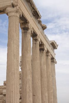 Ruins of famous Acropolis in the heart of Athens