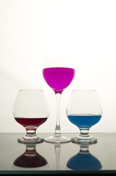glasses on a light background
